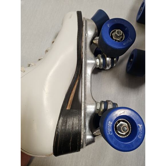Vtg Pacer Crown White Leather Roller Skates Women's Size 6 - Great Condition - Picture 5 of 13